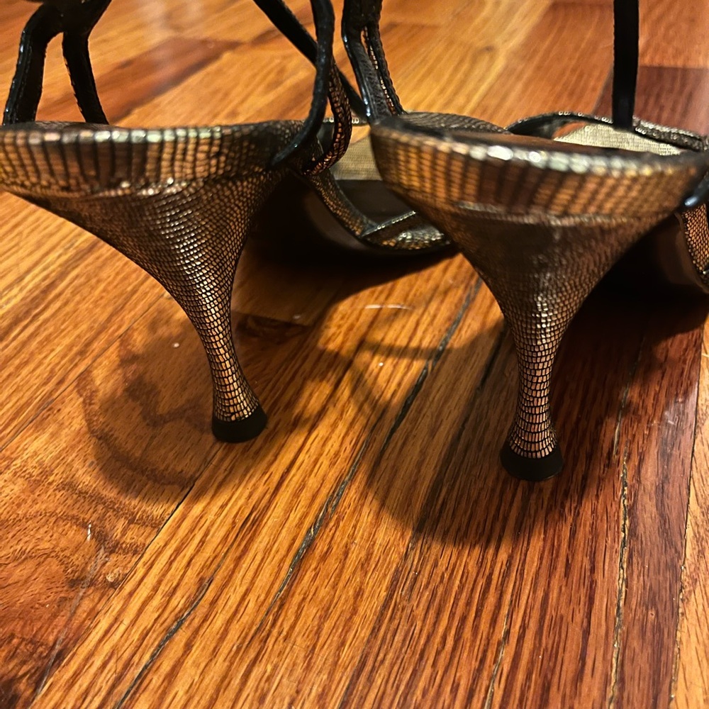 Fendi Metallic Disco Strappy Heels - Picture 5 of 7